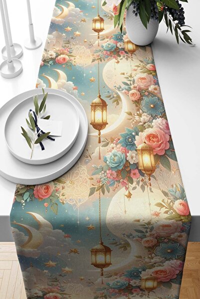 Pilloveland Runner Fairytale Patterned Suede Woven 140*40 cm