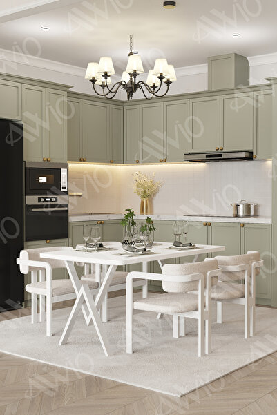 ah assel home Tokyo Demonte Sandalye 80x120 Yemek Masası Mutfak Masası Salon ...