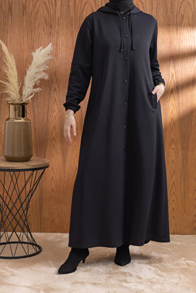 Letafet ÇITÇITLI KAPÜŞONLU FERACE - SİYAH