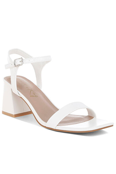 london Rag Women Faux Leather Block Heels in White