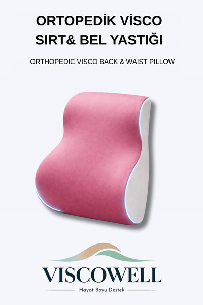 ViscoWell Visco Ortopedik Bel Destek Yastığı, Ofis, Araba, Sandalye, Koltuk, ...