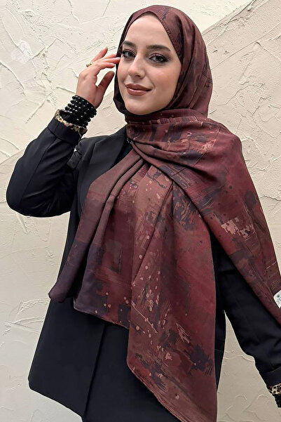 efdal şal eşarp Sahara Pattern Cotton Silk Shawl