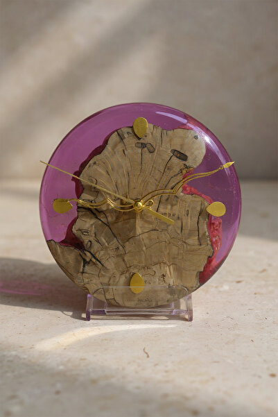 Nadisse El Yapımı Epoksi Duvar & Masa Saati | Doğal Ahşap Detaylı Dekoratif S...