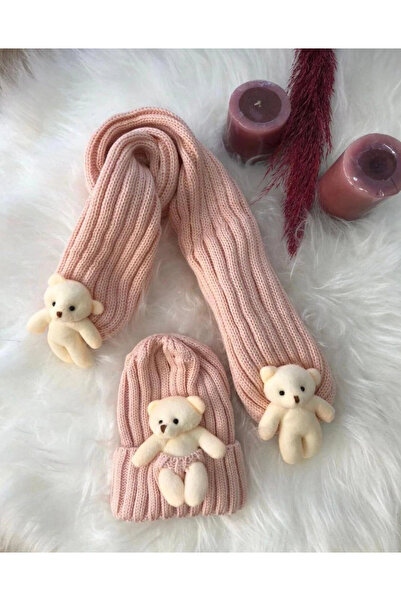 BİGÜMEX Children's Bear Scarf and Beanie Set