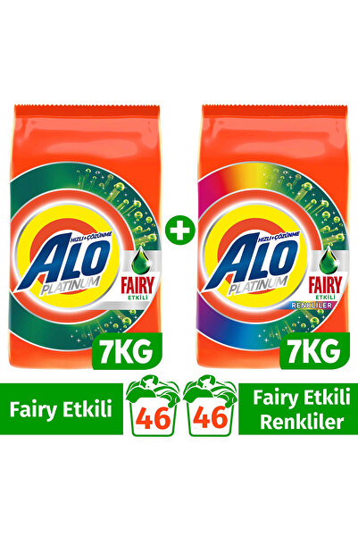 Alo Platinum 7 Kg Fairy Etkili Beyazlar + Platinum 7 Kg Fairy Etkili Renklile...