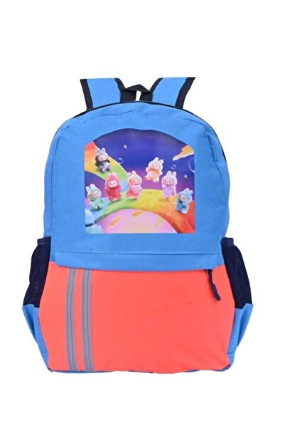 Beauenty Letter Graphic Colorblock Backpack Set