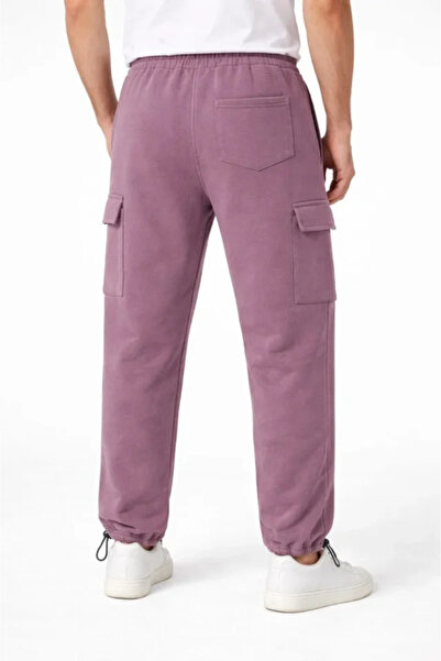 JANES Men's Baggy Three Thread K Cargo Pocket I Sweatpants Adjustable Leg Wai...