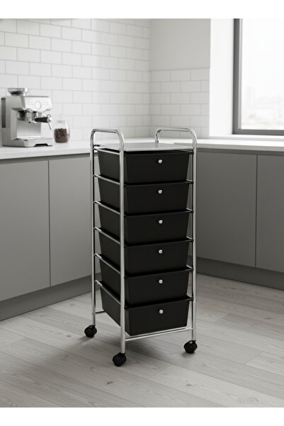 Living 6-Drawer Metal Trolley ,Practical Solution for Organizing Spaces