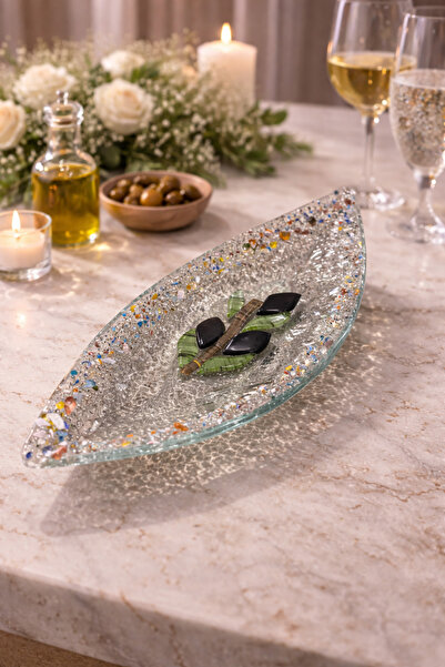 ATAGİFT HEDİYELİK 2 Lİ El Yapım Oval Cam Kase – Sunumluk & Mezelik – Şeffaf C...