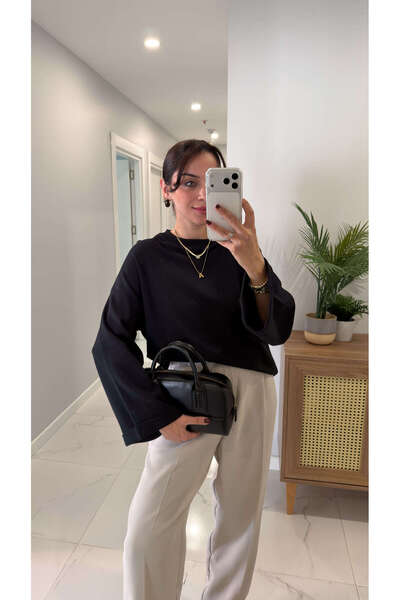 BİRCANÇİL Zr Juya Black Double Sleeve T-Shirt