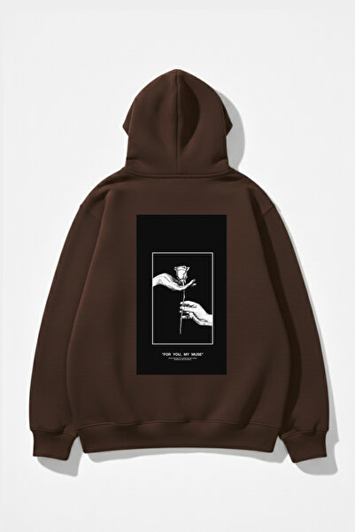 uyguntarz Унисекс мека текстура за теб, моя муза, с принт дизайн, овърсайз 3-...