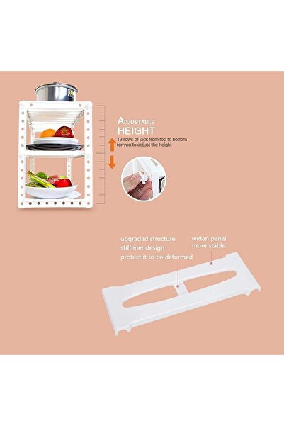 Yuwell YU WELL 2 Tiers Expandable Under Sink Storage Shelf Rack Adjustable Storage Shelving Unit Cabinet Or