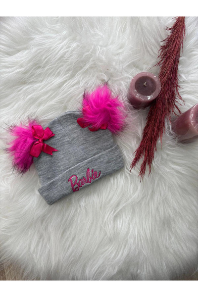 BİGÜMEX Barbie Bow Double Pompon Beanie Age 2/8