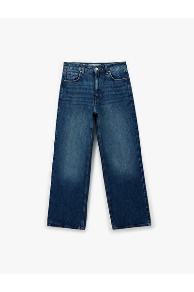Koton Pamuk Paket Sa džepovima Džinsa sa normalnim strukom i širokim nogavica...