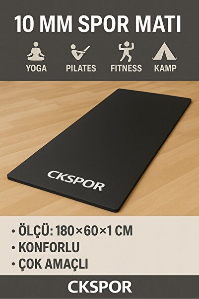 OULITE Zemin Konfor 10 mm Pilates Minderi Yoga Matı Konforlu Spor Egzersiz Mi...