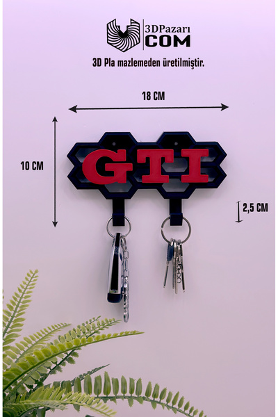 Butik Suport decorativ pentru chei cu imprimare 3D de culoare roșie, proiecta...