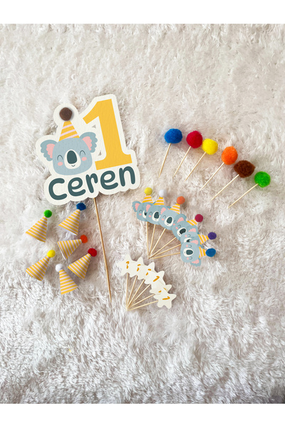 ST Design 25 Parça Koala Pasta Seti, Pasta Ve Cupcake Süsü