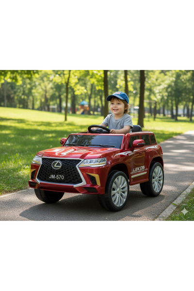 CARTOY سيارة لكسوس JM-570 للأطفال ببطارية 12 فولت،مع ريموت كنترول،محركين،إضاء...