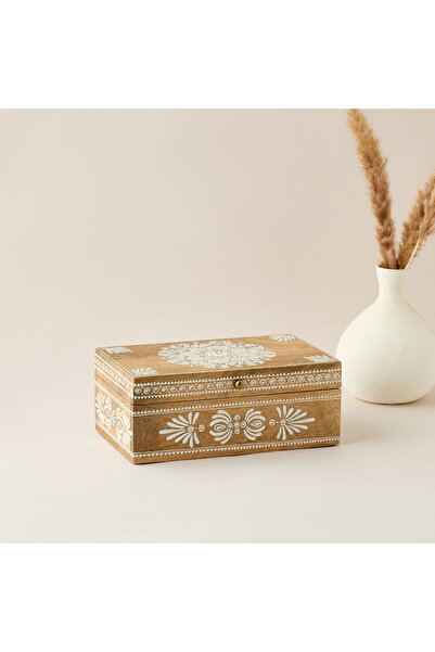 Lifestyle Decorative Wooden Painted Box - 44x4 cms