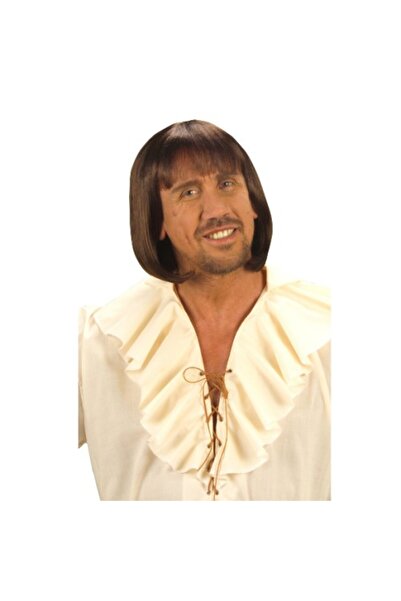 FREEDOM STOREE Κοντή μεσαιωνική περούκα για άνδρες σε χρώμα καφέ