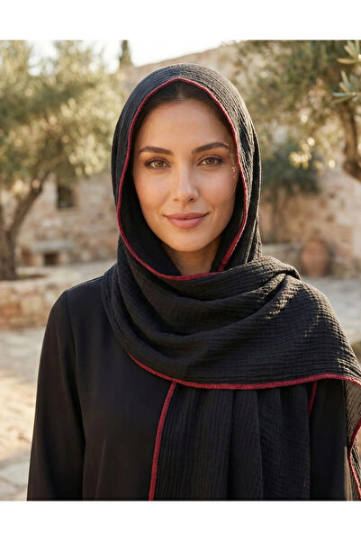 SilkTouch Straight Muslin Shawl with Bias Cord