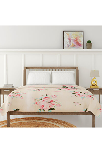Lifestyle Floral Print Silky Flannel Blanket - 150x200 cms