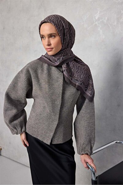 Silk Home وشاح فيسكوز فيلورا بنمط سلسلة للفصول الأربعة، مدخن، مقاس 90×90