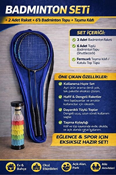 OULITE 2 komada Torba reketa za badminton sa 6 loptica za badminton u kutijama