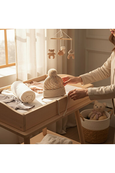 N@zence قبعة شتوية للأطفال مصنوعة من نسيج ناعم ومحبوك ومزينة بفيونكة ورباط لت...