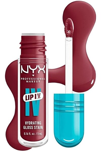 NYX Professional Makeup Lip IV Hydrating Gloss Stain, Lip Gloss, Up to 12HR H...