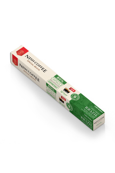 Nish Coffee Single Orijin Capsule Coffee Brasil (Nespresso Compatible)-10 Pieces