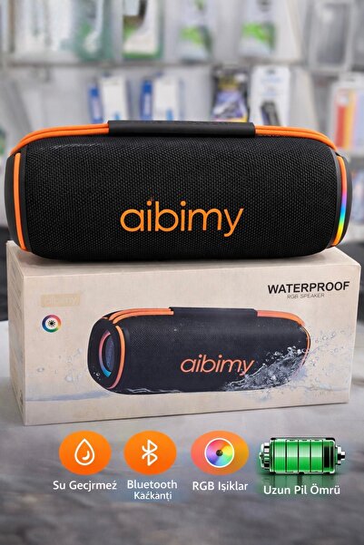 Aysimaİletisim Aibimy Su Geçirmez Bluetooth Hoparlör – RGB Işıklı, Dahili Mik...
