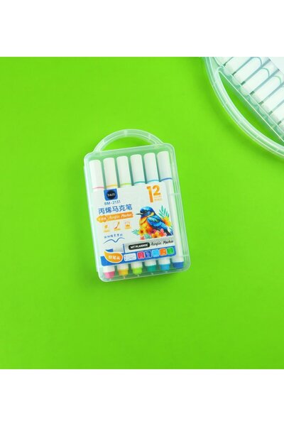 Gift Moda 12 Colors Acrylic Marker Pen Set