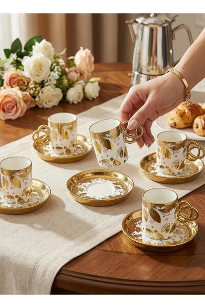 ÖZLİFE LUNA Serisi 12 Parça Kahve Fincan Takımı 9017