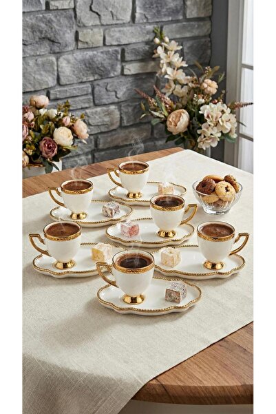 ÖZLİFE LUNA Serisi 12 Parça Kahve Fincan Takımı 9014