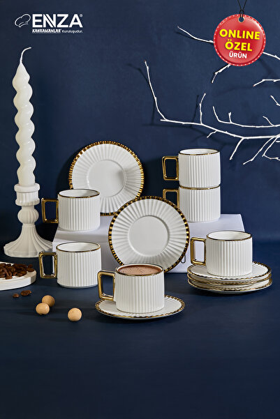 Enza Best 6-piece porcelain coffee cup set