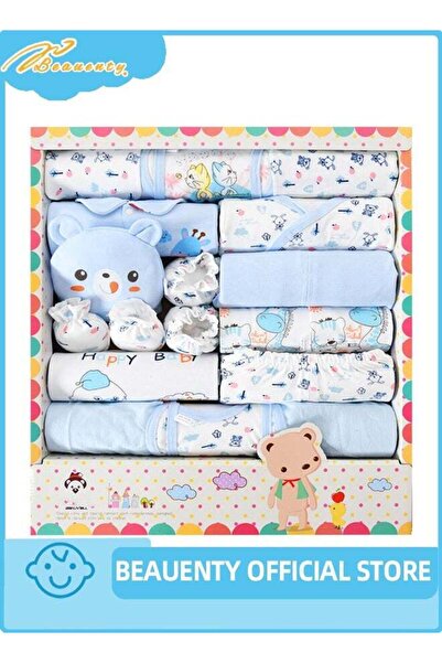 Beauenty علبة هدايا للأطفال مكونة من 18 قطعة، طقم ملابس للمواليد الجدد