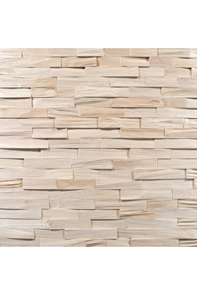 Paulownia Panou decorativ 3D - Riflaj lemn masiv, 240 mm x 480 mm, care imita...