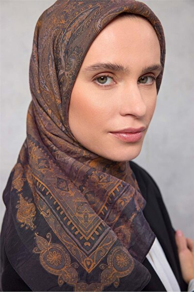 Silk Home Viscose Velora Scarf Four Seasons Dark Black 90X90