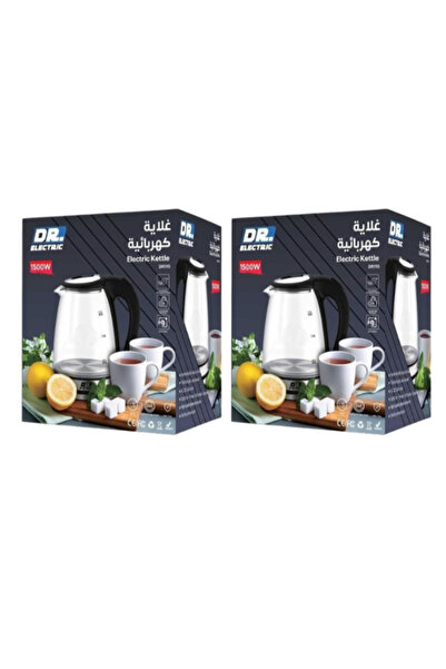DR.ELECTRIC Two electric glass kettles, model DR1115, 1.7 liter capacity, 150...