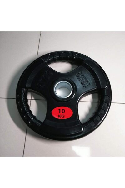 Generic قرص أوزان أولمبي مغطى بالمطاط، قرص حديد مصبوب 2 بوصة، مناسب لصالة الأ...