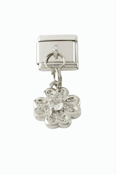 Marsilyan Daisy Zircon Stone Sallatılı Steel Charm