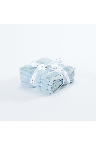 Adore Textured 4-Piece Face Towel Set - 30x30 cms