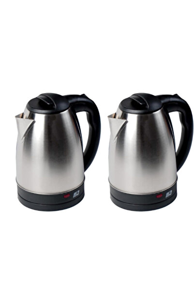 DR.ELECTRIC 1.8L Stainless Steel Electric Kettle – 1500W – 2-Pack with 360° R...
