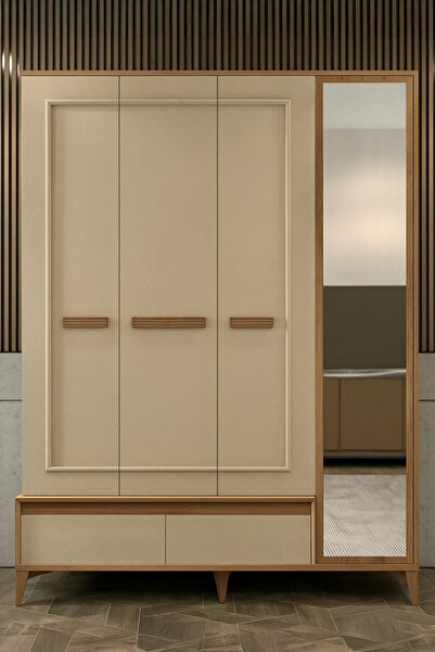 Eymense Uzungöl 4 Kapaklı Aynalı Gardırop