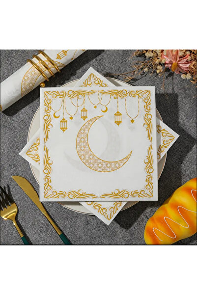 Veloma Home & Toys Ramazan Ayına Sofralarına Özel İftarlık Peçete Seti Misafi...