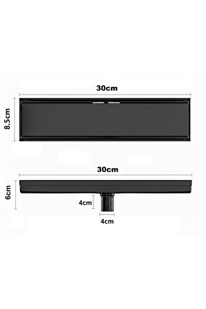 ask صفاية ستانلس ستيل عصرية لون اسود مقاوم للصدأ مقاس 30cm * 8.5cm