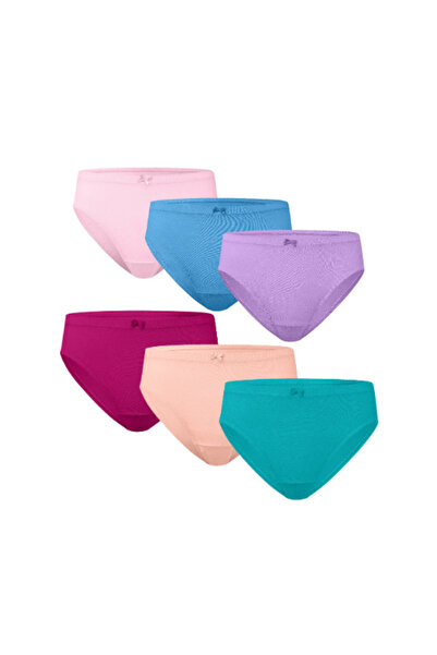 FASHION ACADEMY Womens Plain Inner Elastic Panty Assorted Colors Pack of 6