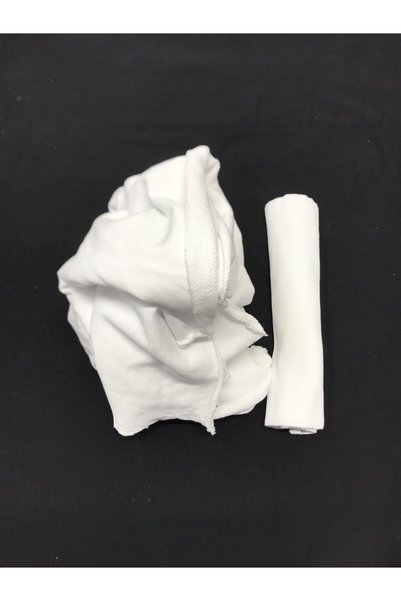 Yiğit Kumaş Ribbed 3 Thread Fabric White – Piece 85X180 cm