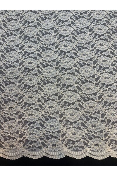 Yiğit Kumaş Cream Cordone Lace Fabric – Floral Patterned